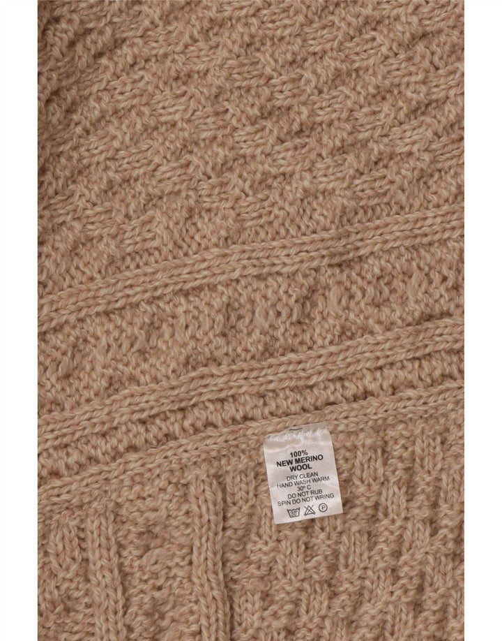 Aran Femme Poncho Jumper Taille Unique Beige