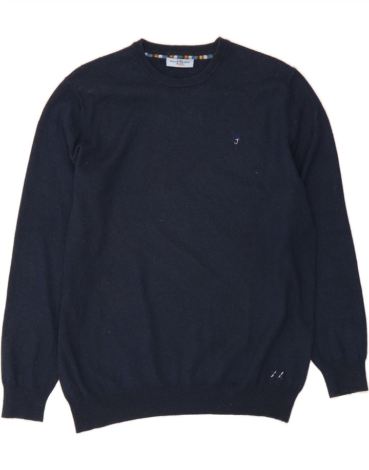 HARMONT & BLAINE Mens Crew Neck Jumper Sweater 2XL Navy Blue Wool Vintage Harmont & Blaine and Second-Hand Harmont & Blaine from Messina Hembry 
