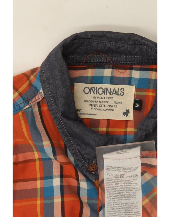 JACK & JONES Chemise Homme Orange Moyen Carreaux Coton