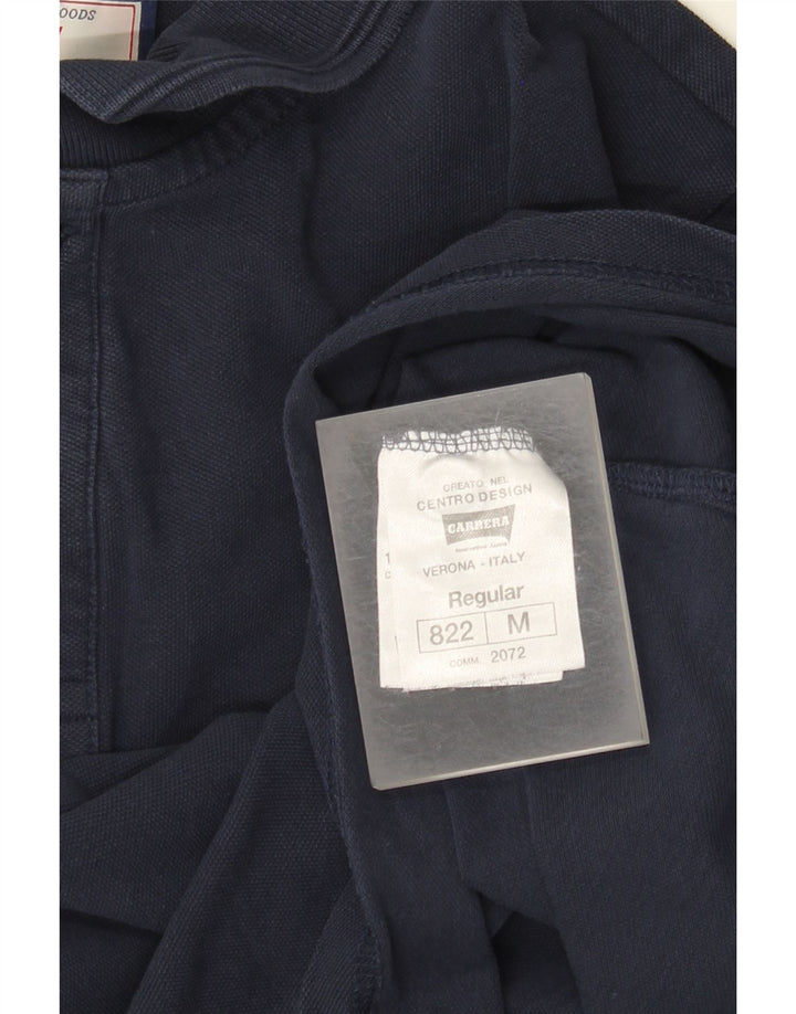 Carrera Polo Regular à Manches Longues Homme Bleu Marine Moyen Coton