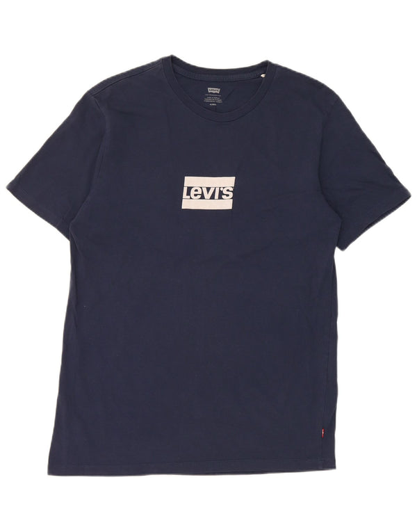 Levi's Tee-Shirt Graphique Homme Bleu Marine Moyen Coton