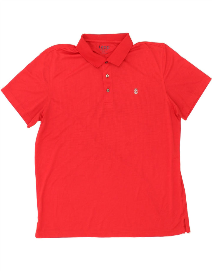 IZOD Mens Golf Polo Shirt XL Red Polyester Vintage Izod and Second-Hand Izod from Messina Hembry 