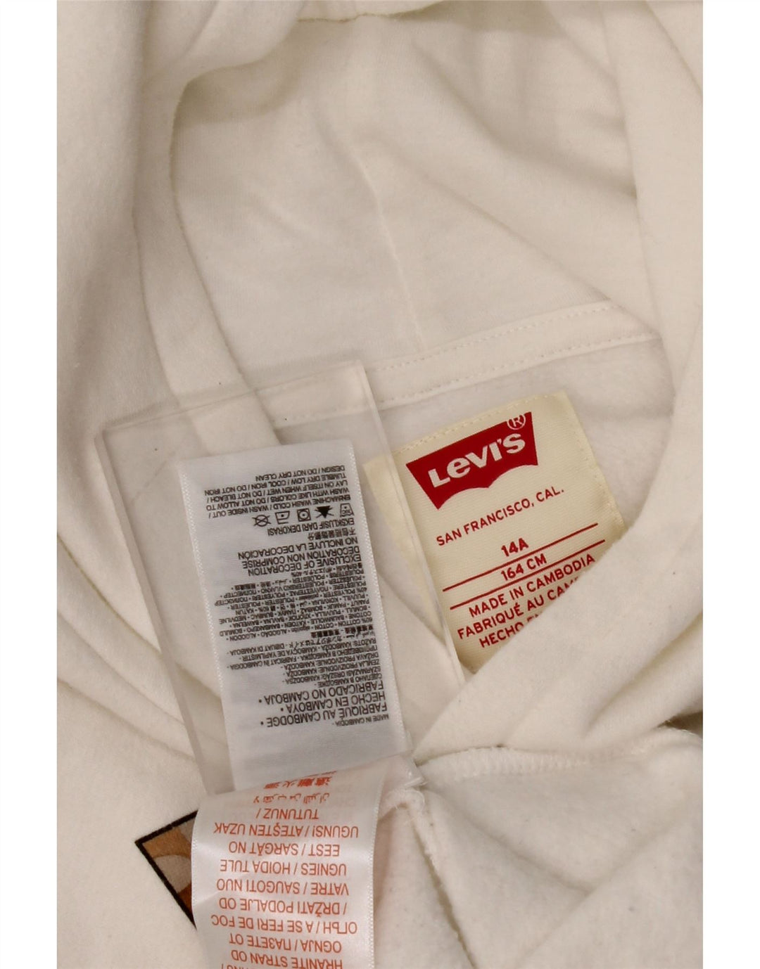 LEVI'S Pull à capuche graphique garçon 13-14 ans Blanc Coton