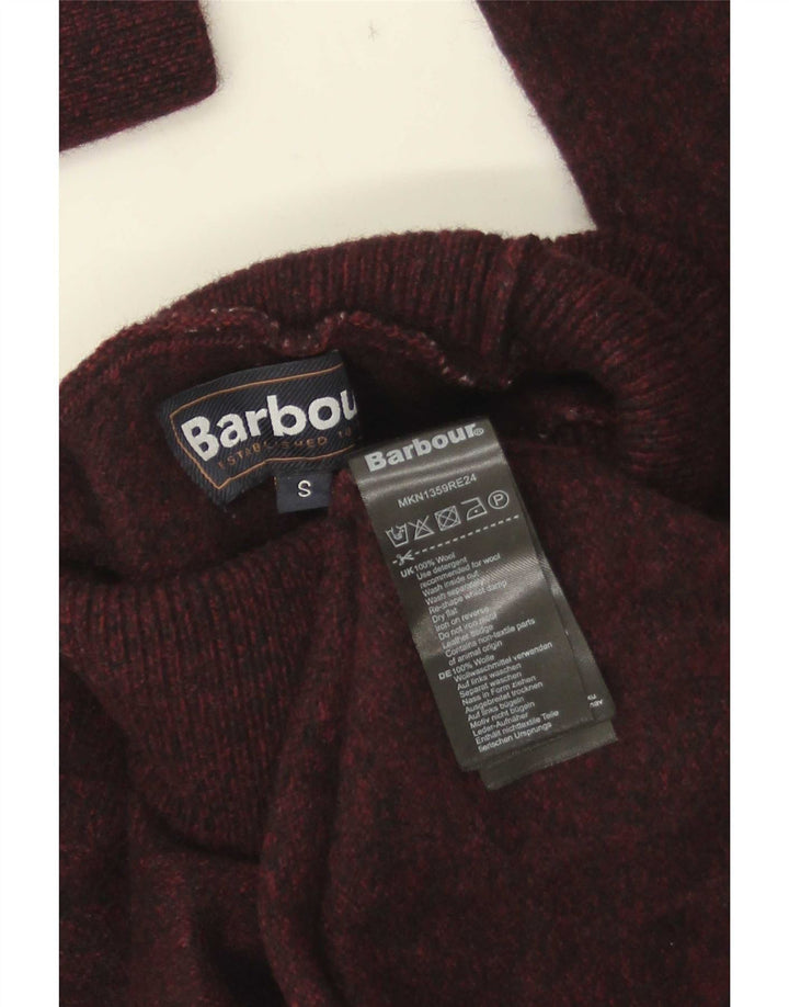 Barbour Pull col roulé pour femme UK 10 Petite laine marron
