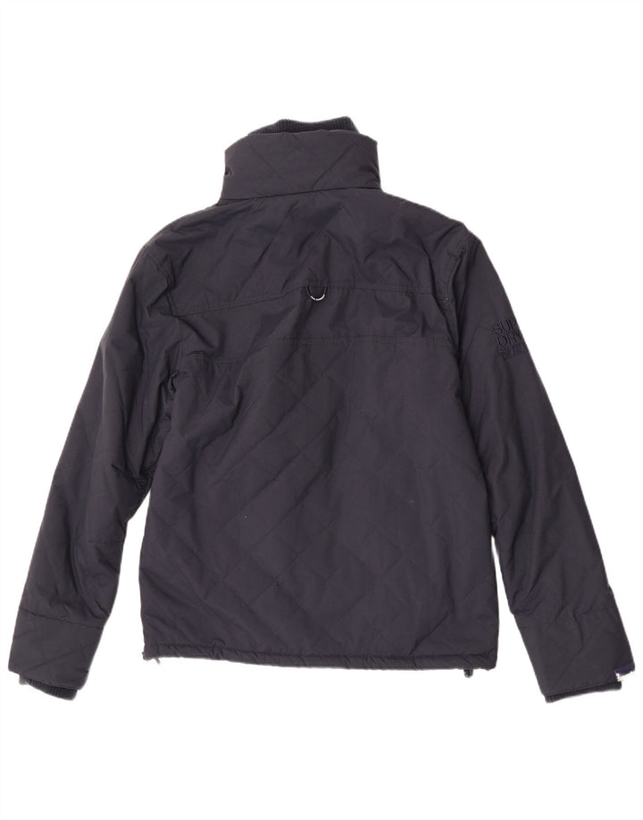 Superdry Veste coupe-vent matelassée pour hommes UK 38 Medium Navy Blue Nylon