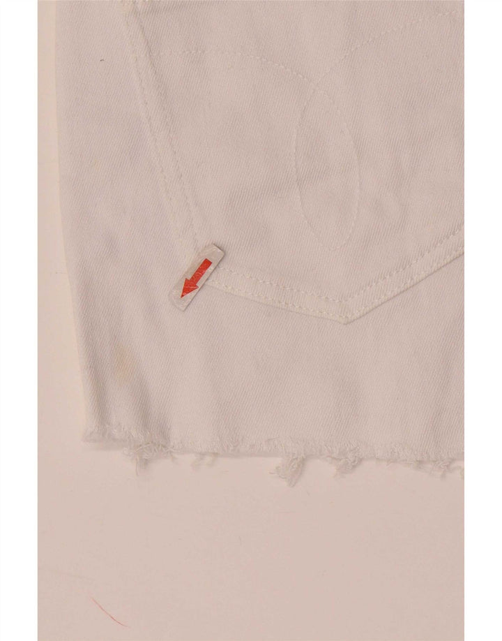 Calvin Klein Short en jean W28 pour femme en coton blanc moyen