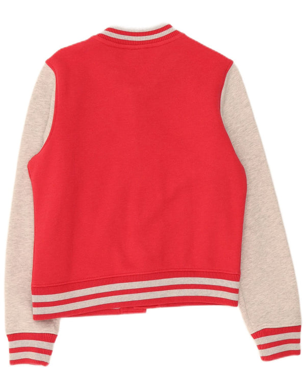 Superdry Veste de survêtement pour femme UK 14 Coton color block rouge moyen