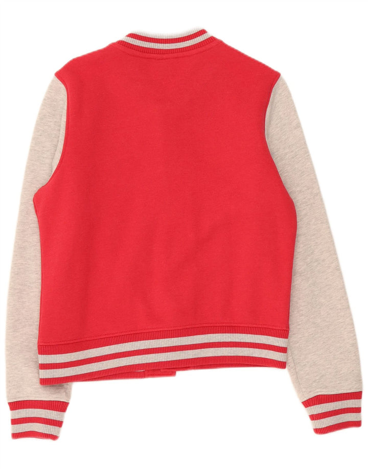 Superdry Veste de survêtement pour femme UK 14 Coton color block rouge moyen