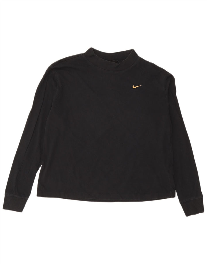 Nike Haut à manches longues pour femme UK 10 Small Noir Coton