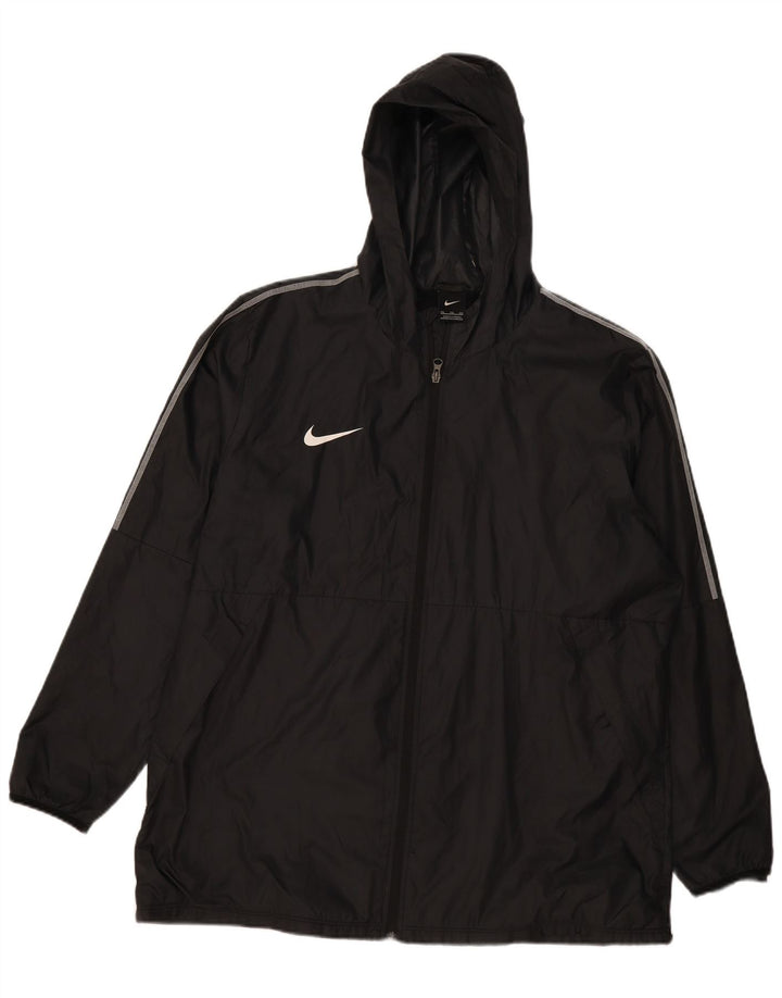 Nike Veste de pluie à capuche pour homme UK 44 2XL Noir Polyester