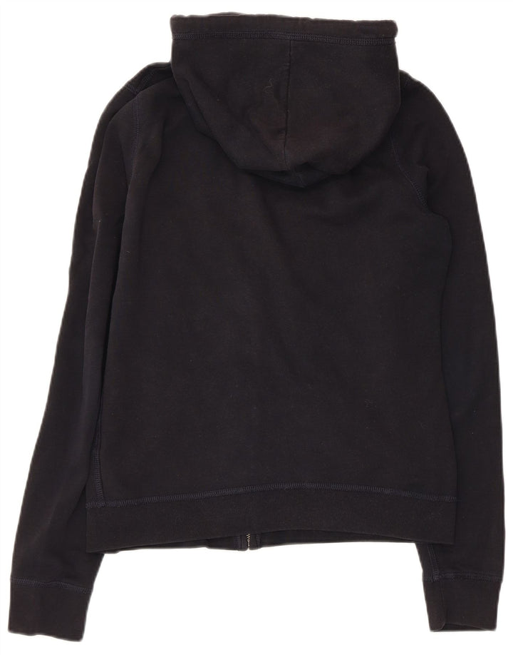 HOLLISTER Pull à capuche zippé graphique pour femme UK 12 Noir moyen