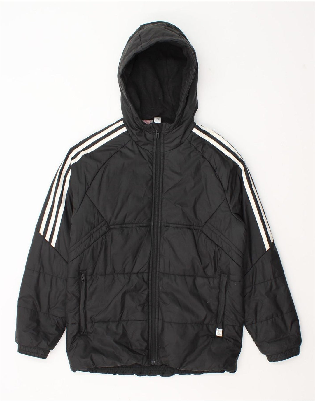 Veste matelassée à capuche Adidas Garçon 11-12 ans Noir Polyester
