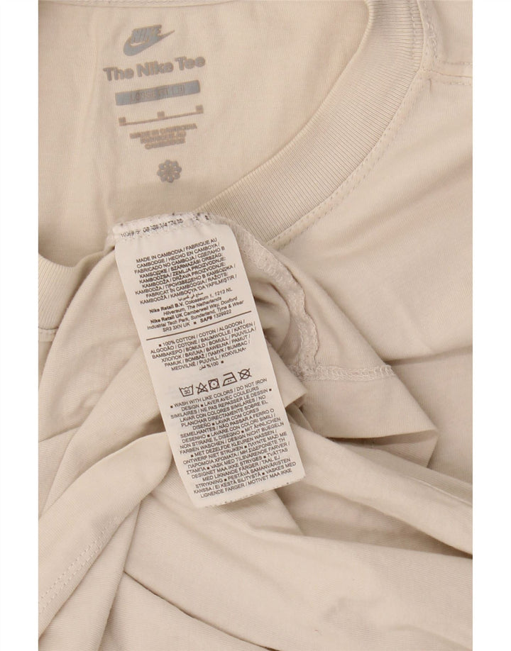 Nike T-shirt coupe ample pour homme en coton blanc cassé moyen