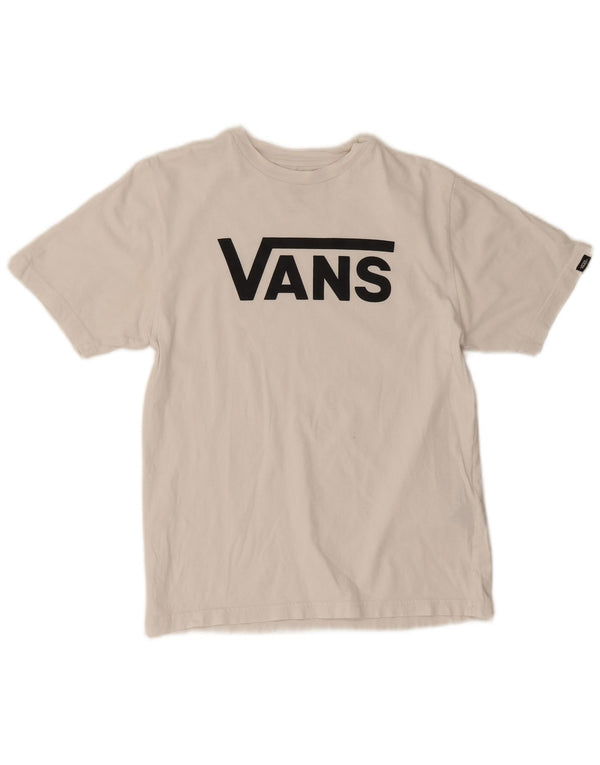 Vans Boys Classic Fit Graphic T-Shirt Top 12-13 ans Grand Blanc Coton