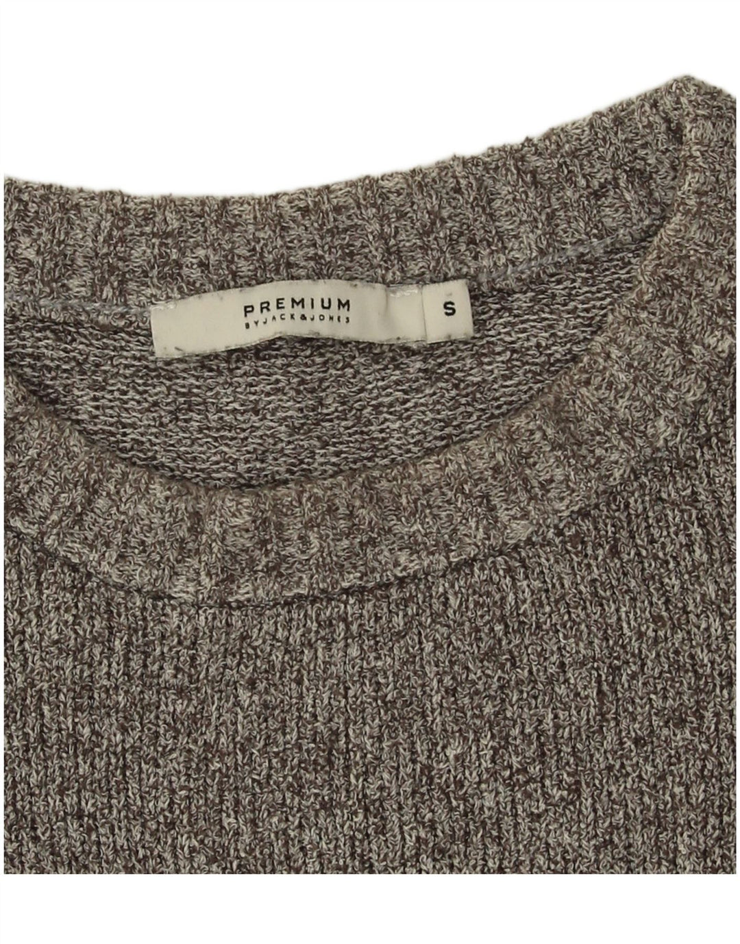 Jack & Jones Pull col rond homme petit gris coton