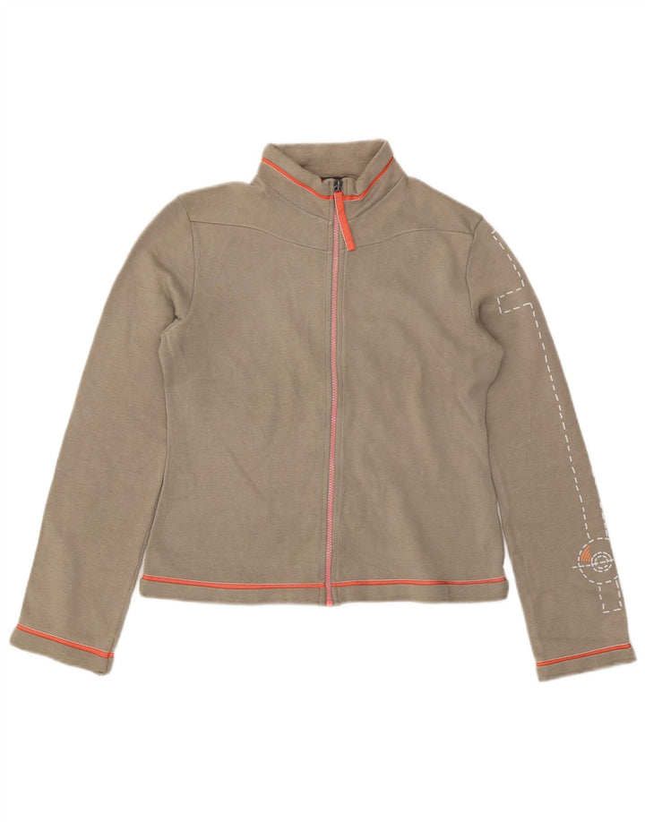 Diesel Veste de survêtement graphique pour femme UK 14 Large Gris Polyester