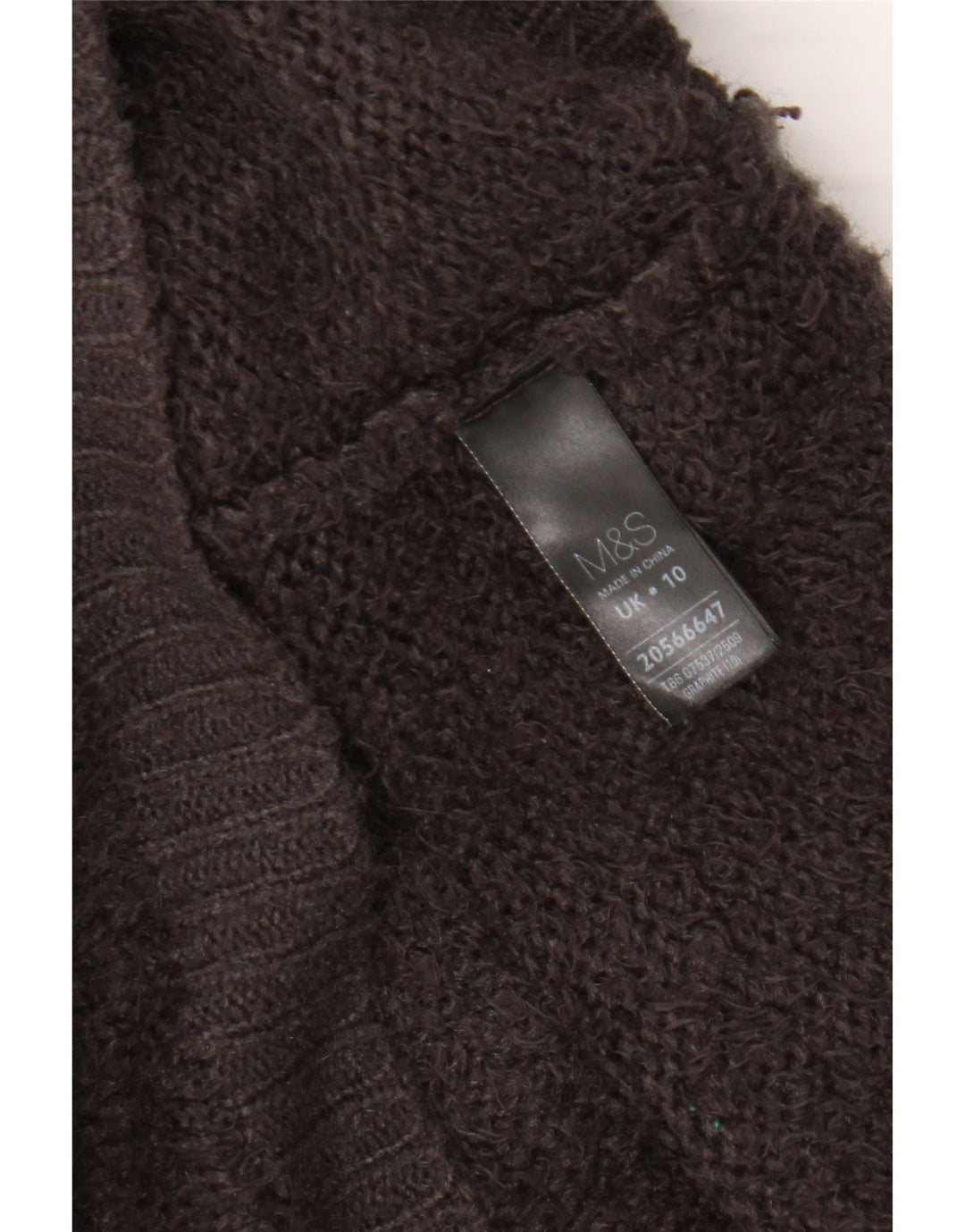 Marks & Spencer Pull surdimensionné à col bateau pour femme UK 10 Petit Marron