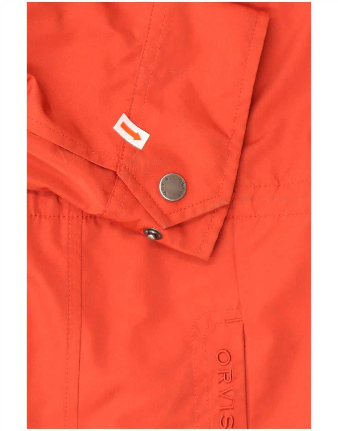 ORVIS Imperméable à capuche pour femme UK 16 Large Orange Polyester