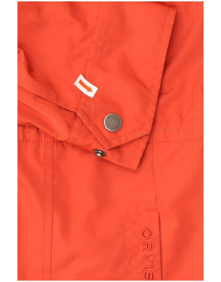 ORVIS Imperméable à capuche pour femme UK 16 Large Orange Polyester