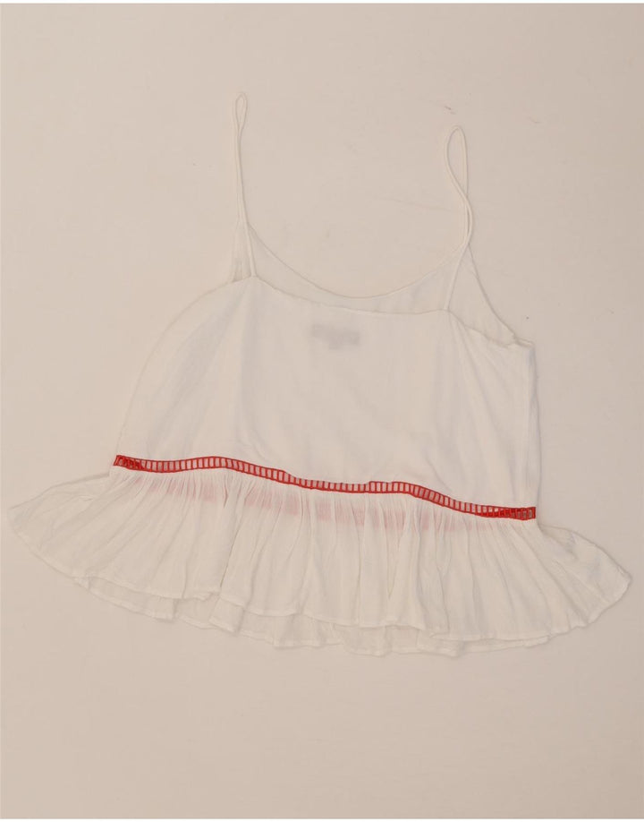 Tommy Hilfiger Femmes Cami Top US 8 Moyen Blanc Rayé