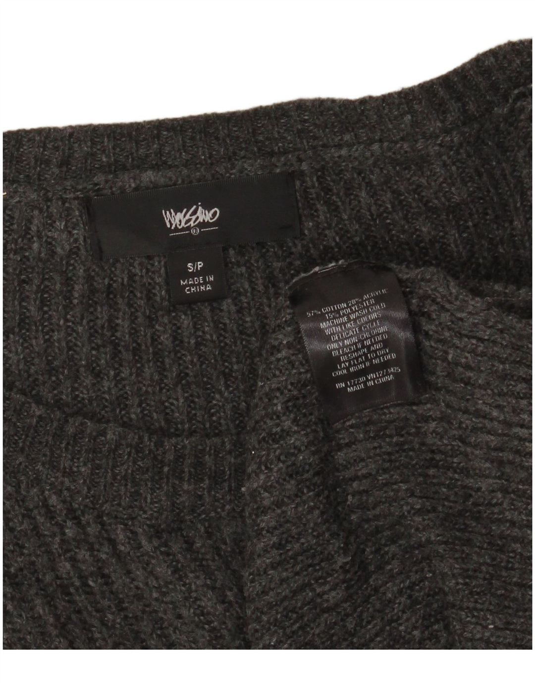 MOSSIMO Pull surdimensionné à col bateau pour femme UK 10 Petit Gris Coton