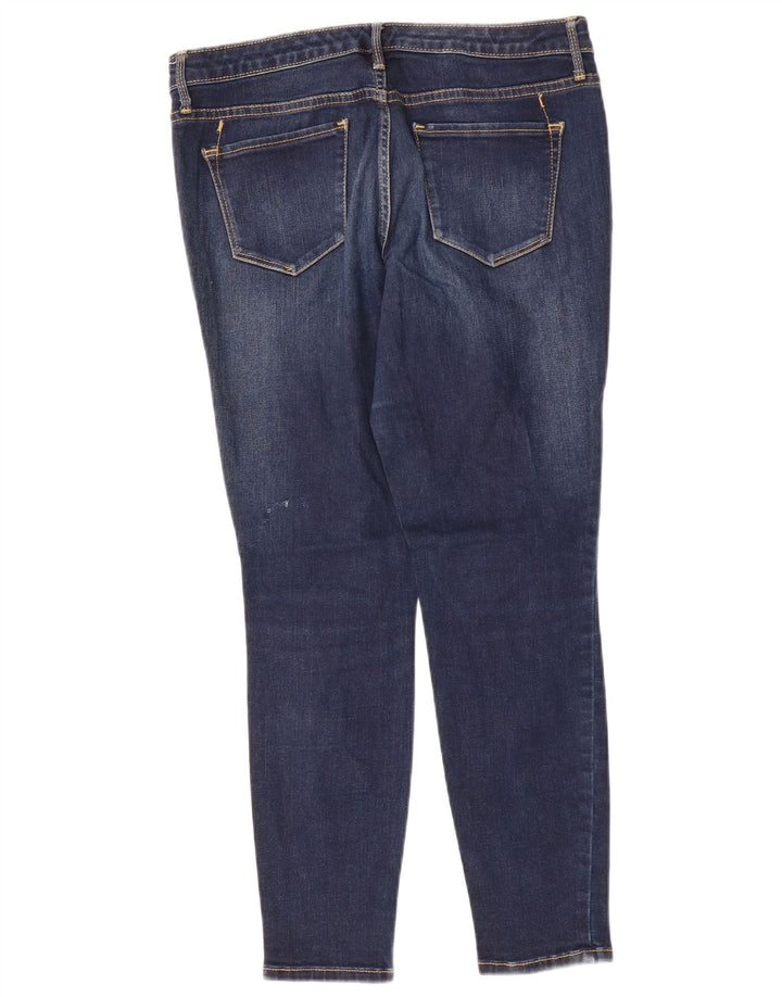 MOSSIMO Jean skinny taille moyenne en détresse pour femme US 10 Medium W30 L27 Bleu