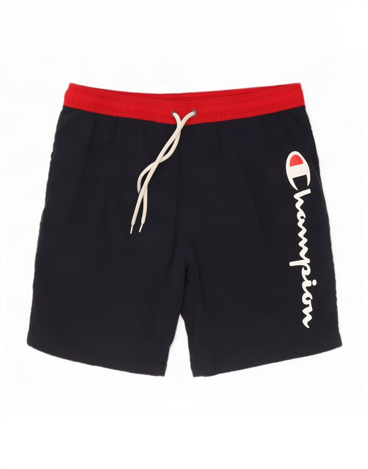 Champion Short de Bain Graphique Homme Large Bleu Marine Colourblock