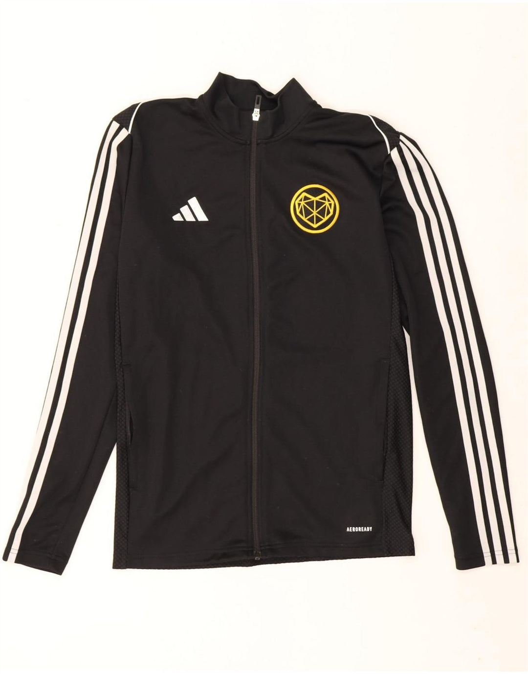 Adidas Hommes Aeroready Slim Fit Survêtement Top Veste Petit Noir Polyester