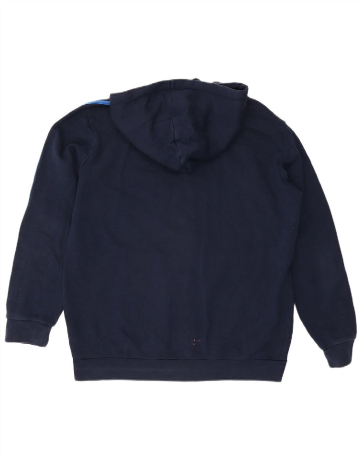 Adidas Pull à capuche zippé pour homme Grand coton bleu marine