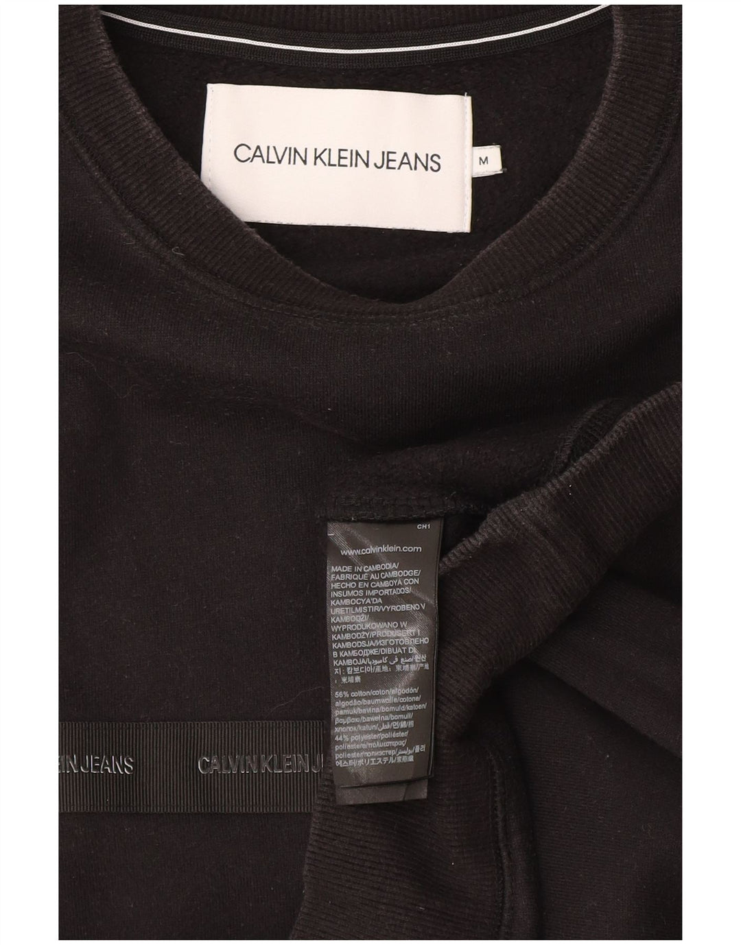 Calvin Klein Sweat-shirt graphique pour homme en coton noir moyen