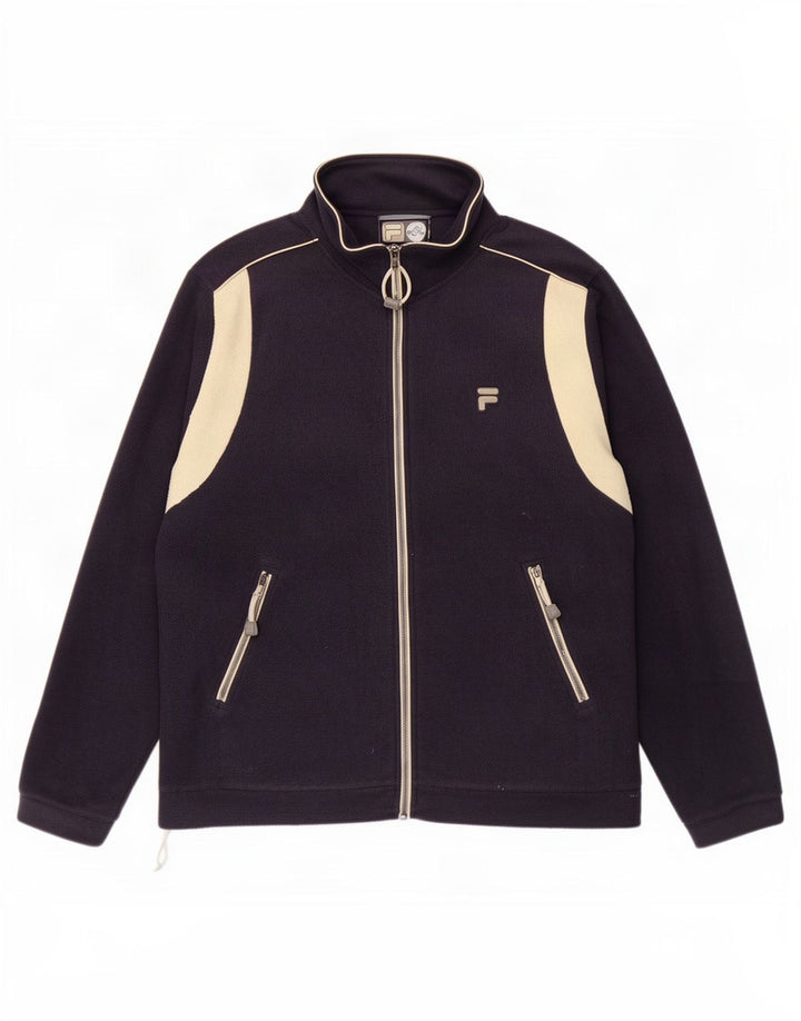 Fila Veste polaire pour homme IT 52/54 Large Bleu marine Colourblock