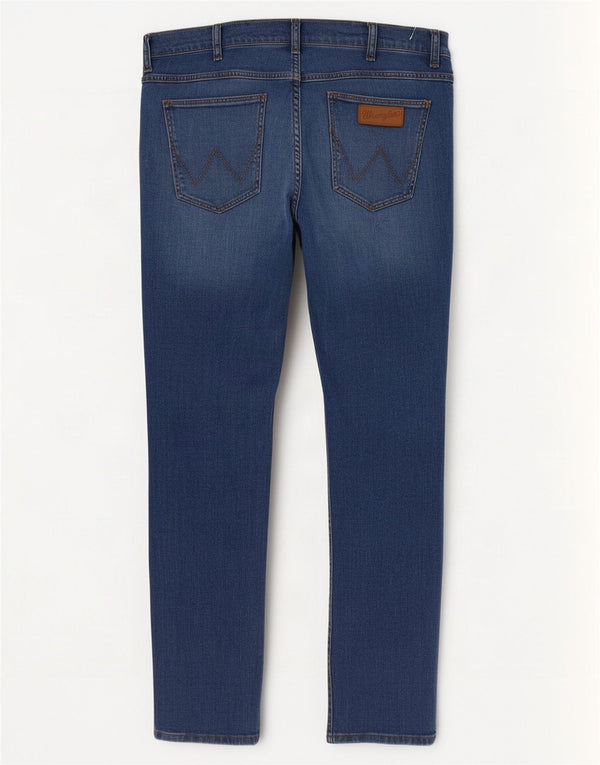 Wrangler Jean Slim Larston Homme W36 L32 Bleu Coton