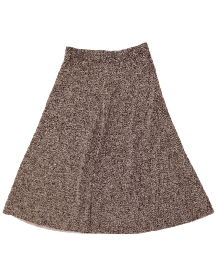Zara Femme Jupe A-Line Large W30 Gris Chevrons