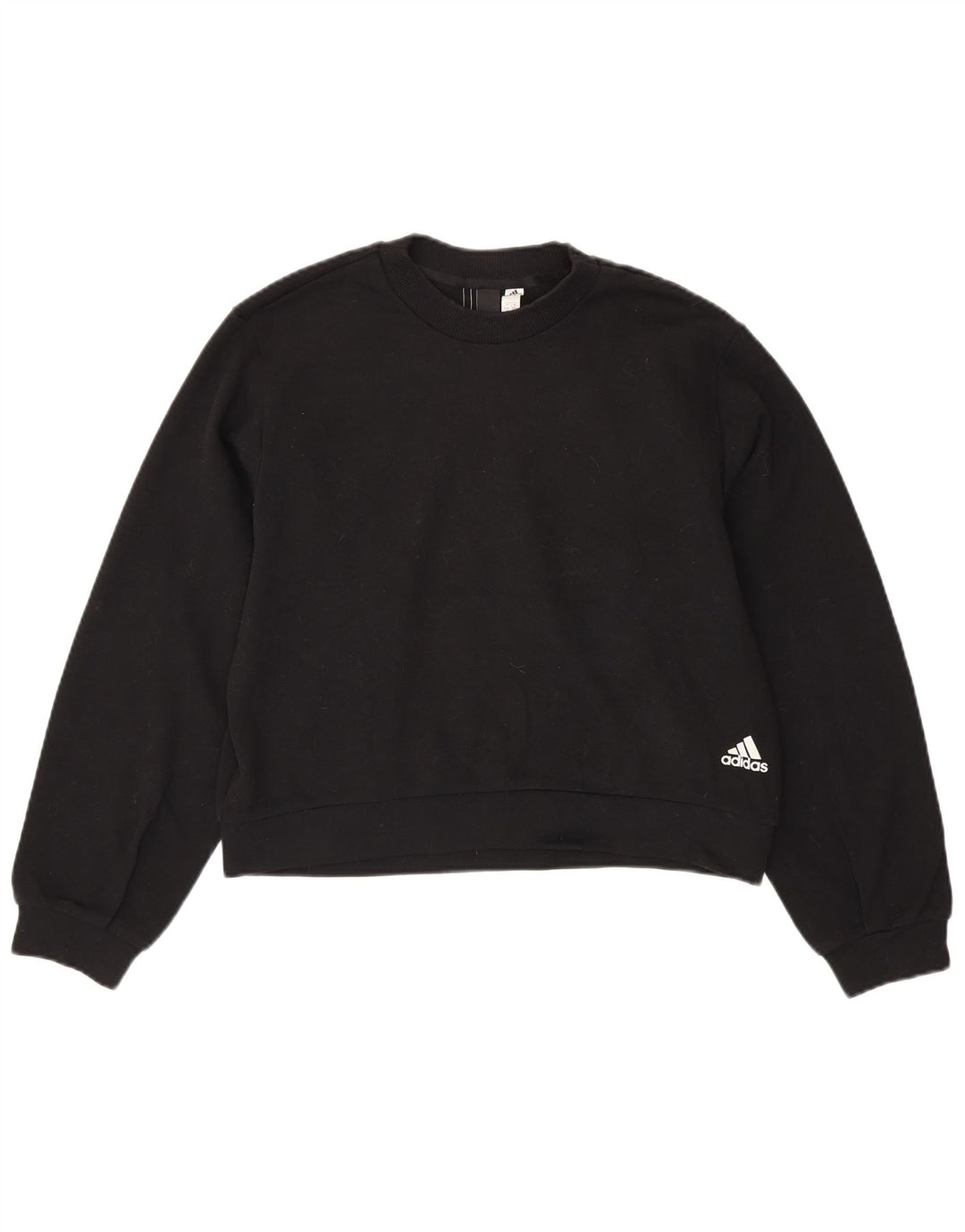 ADIDAS Sweat-shirt court surdimensionné pour femme UK 8/10 Petit Noir