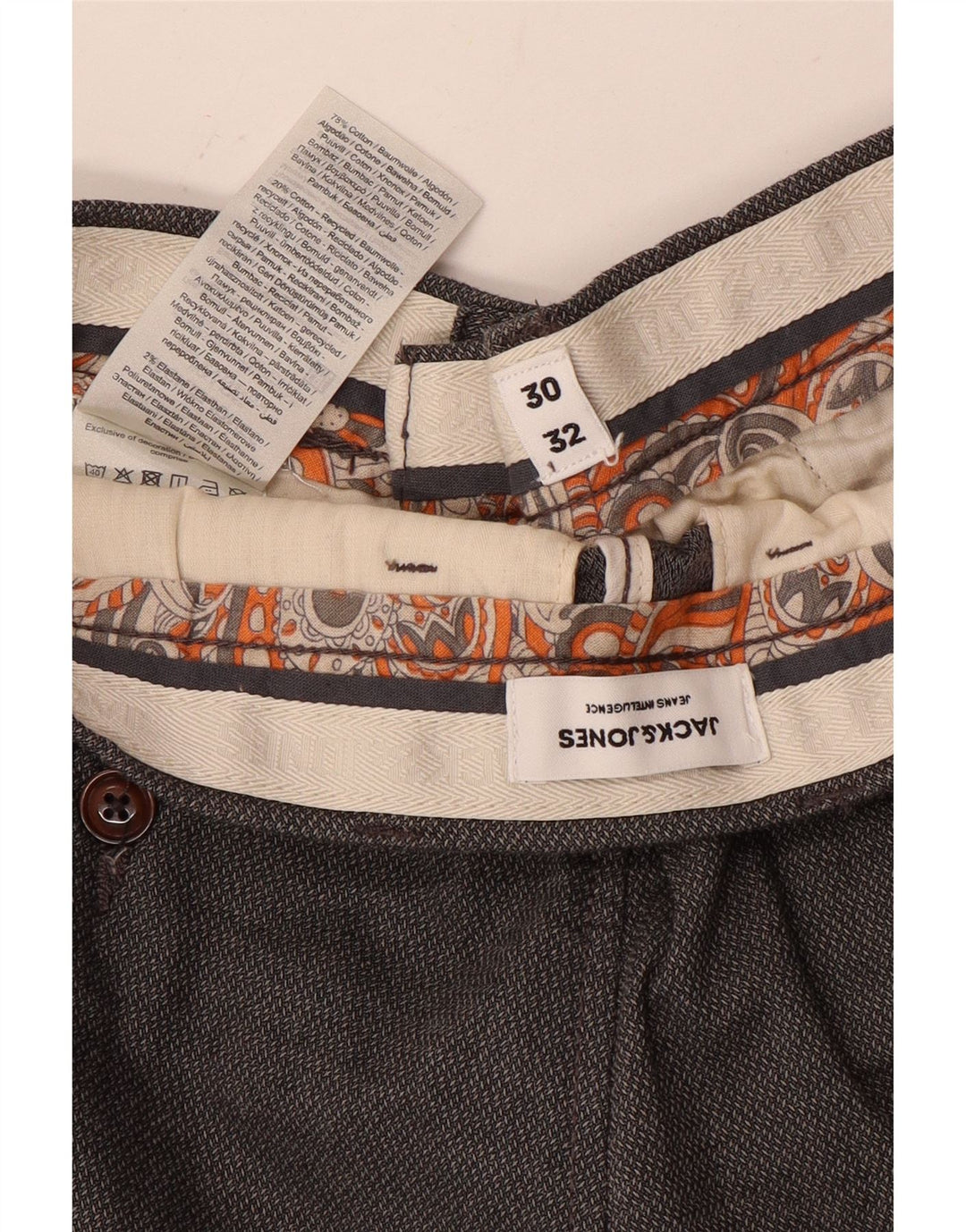 Jack & Jones Pantalon Chino Slim Homme W30 L32 Gris