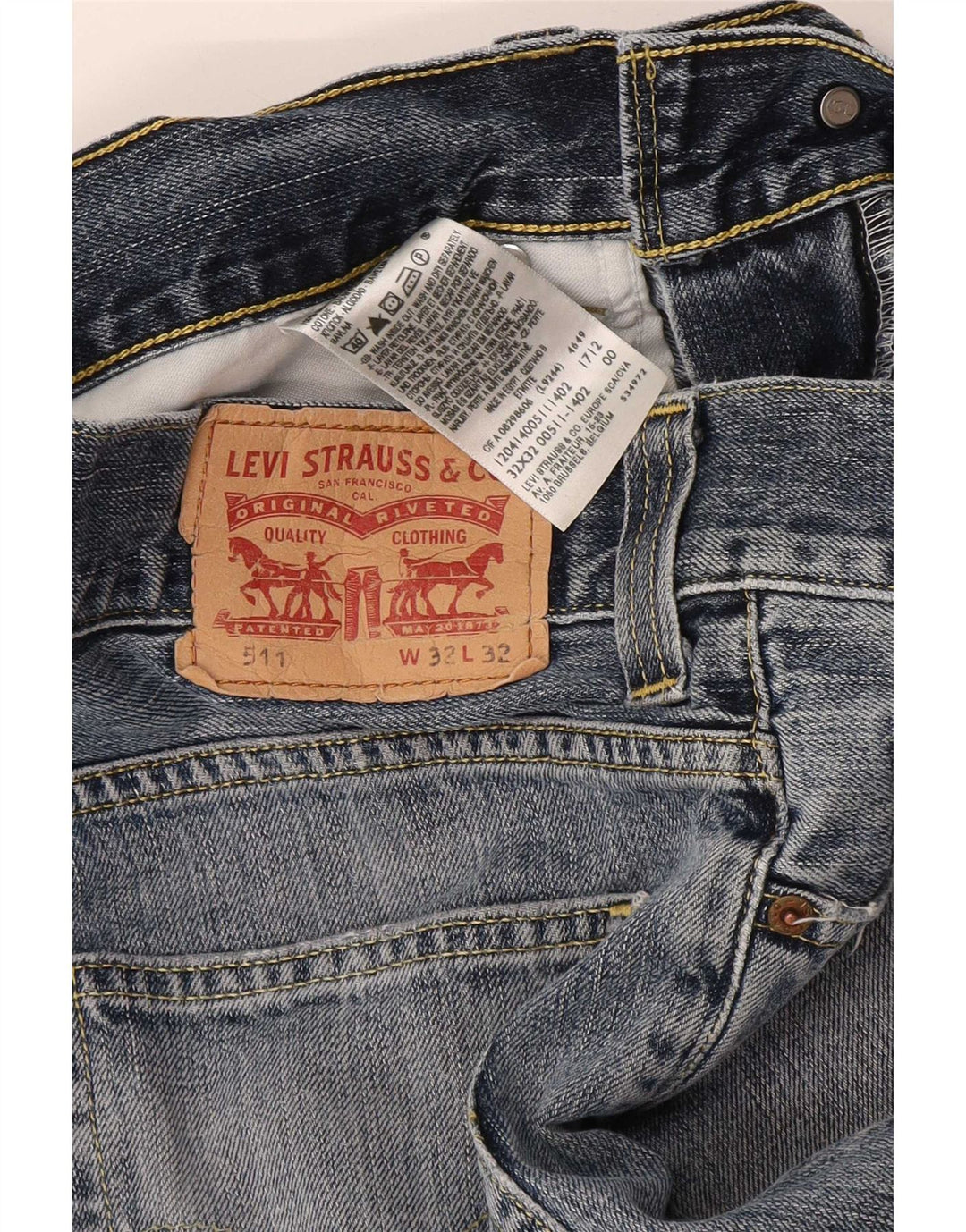 Levi's Jean Slim 511 Homme Bleu W32 L32 Coton
