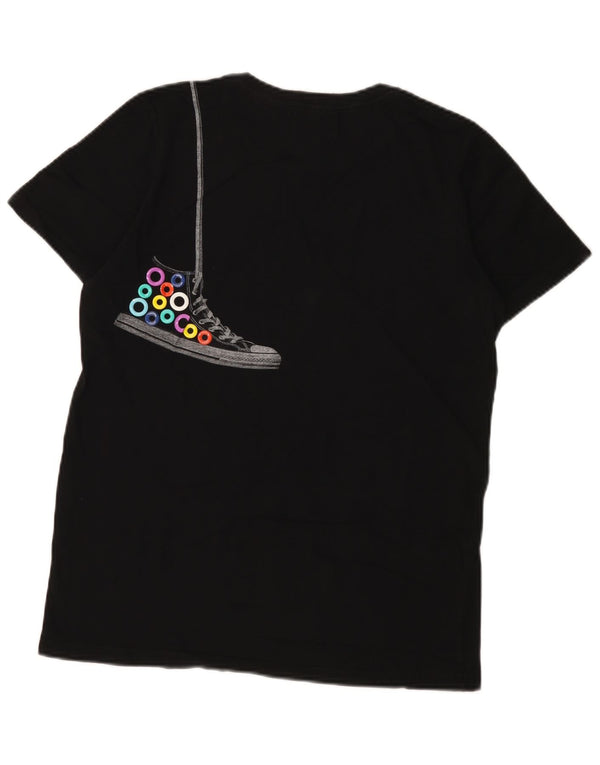 Converse T-Shirt Graphique Homme Noir Moyen Coton