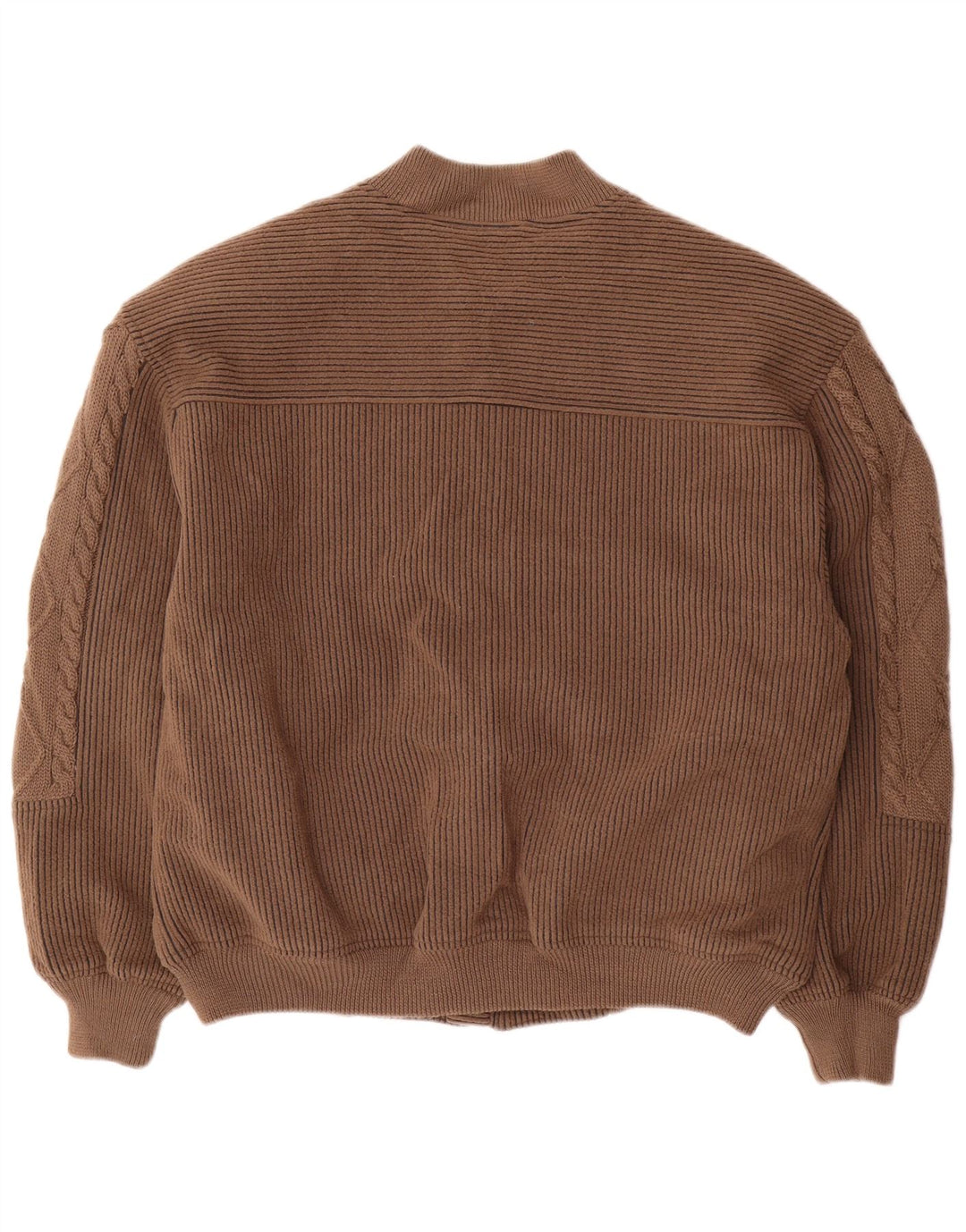 UMBERTO VALLATI Veste Bomber En Tricot Homme IT 52 XL Marron Géométrique