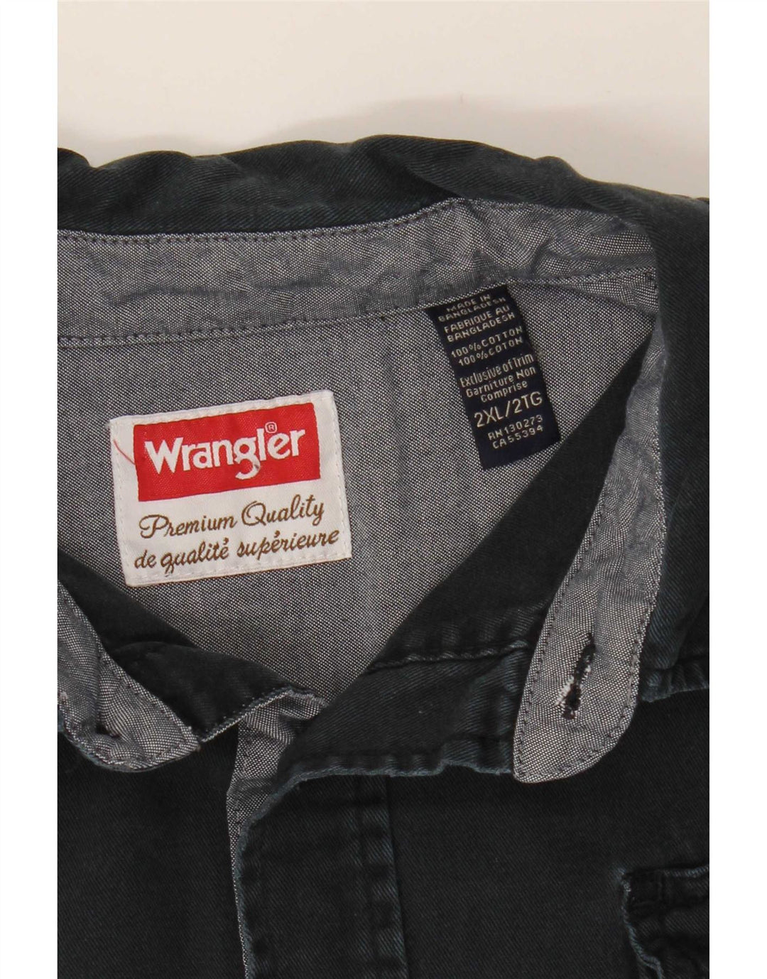 Wrangler Chemise Homme 2XL Bleu Marine Coton
