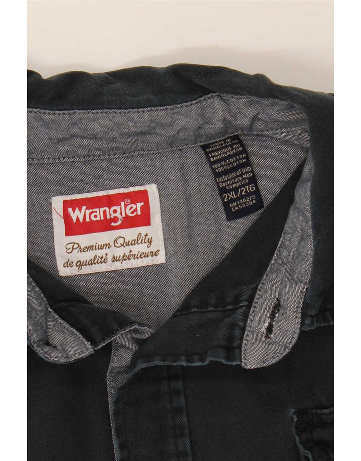 Wrangler Chemise Homme 2XL Bleu Marine Coton