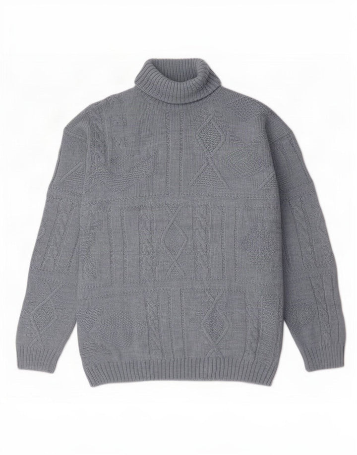 Settebello Pull Col Roulé Homme Bleu Moyen Laine