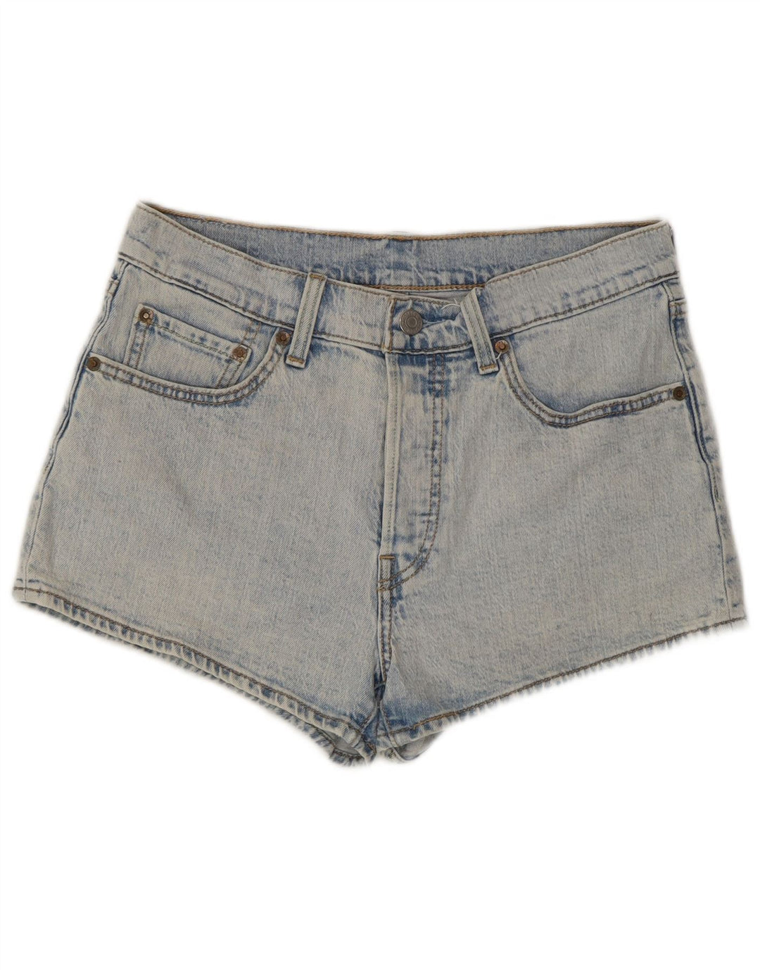 Levi's Short en Jean 501 Femme W27 Petit Bleu Coton