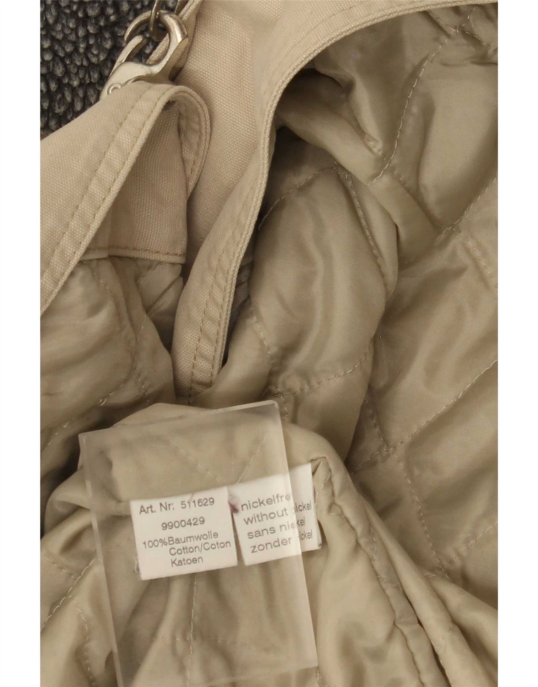 vintage Mens Duffle Jacket UK 46 3XL Coton Beige