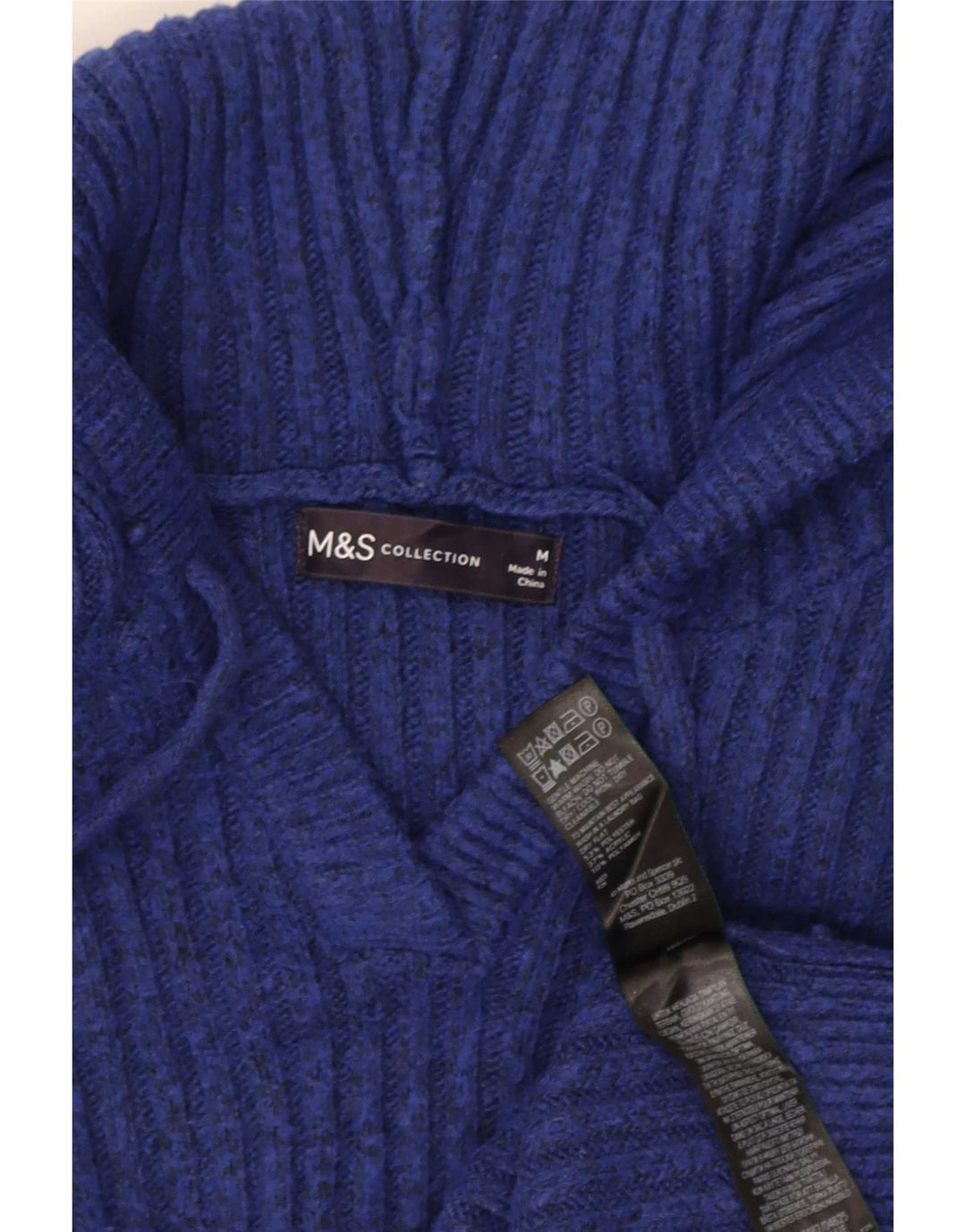 Marks & Spencer Pull à capuche pour femme UK 14 Bleu marine moyen