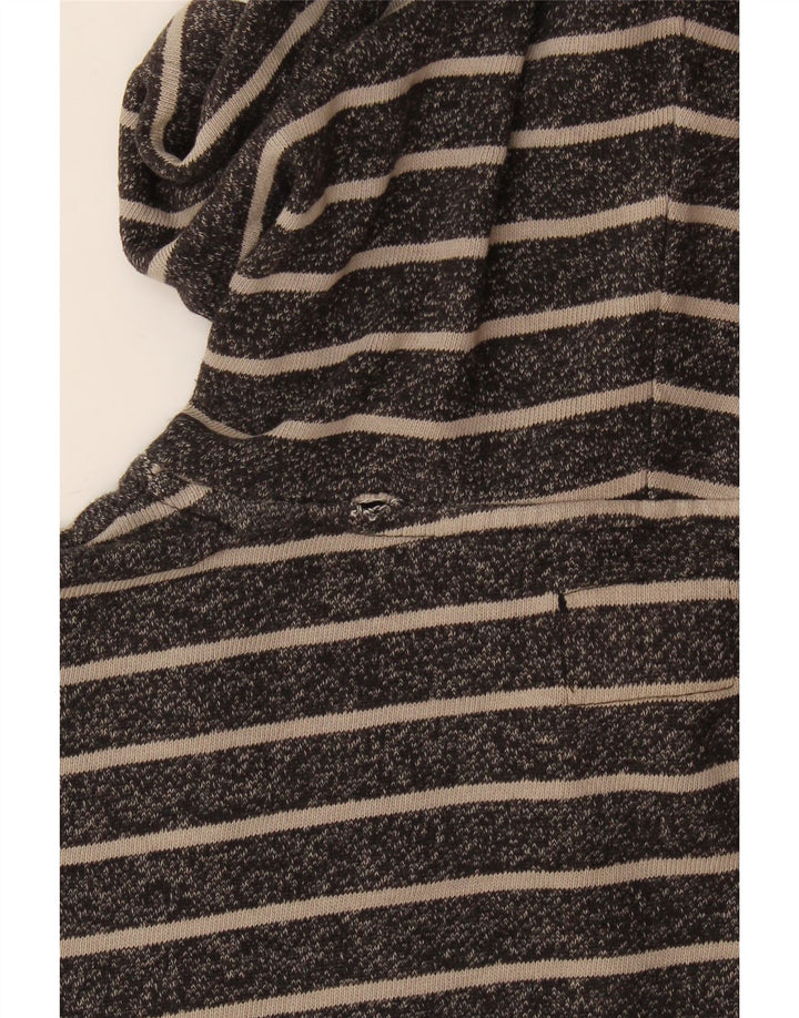 Rip Curl Pull à capuche surdimensionné pour femme UK 10 Petit gris rayé