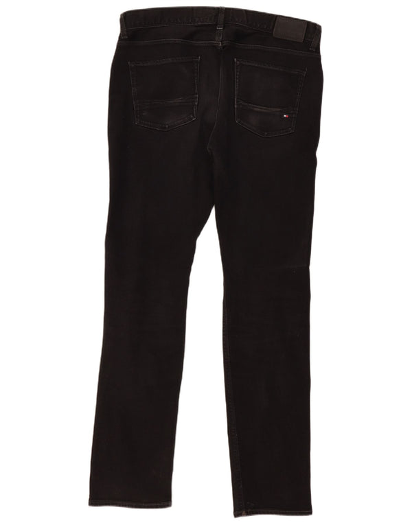 TOMMY HILFIGER Jean Droit Denton Homme W34 L34 Noir Coton