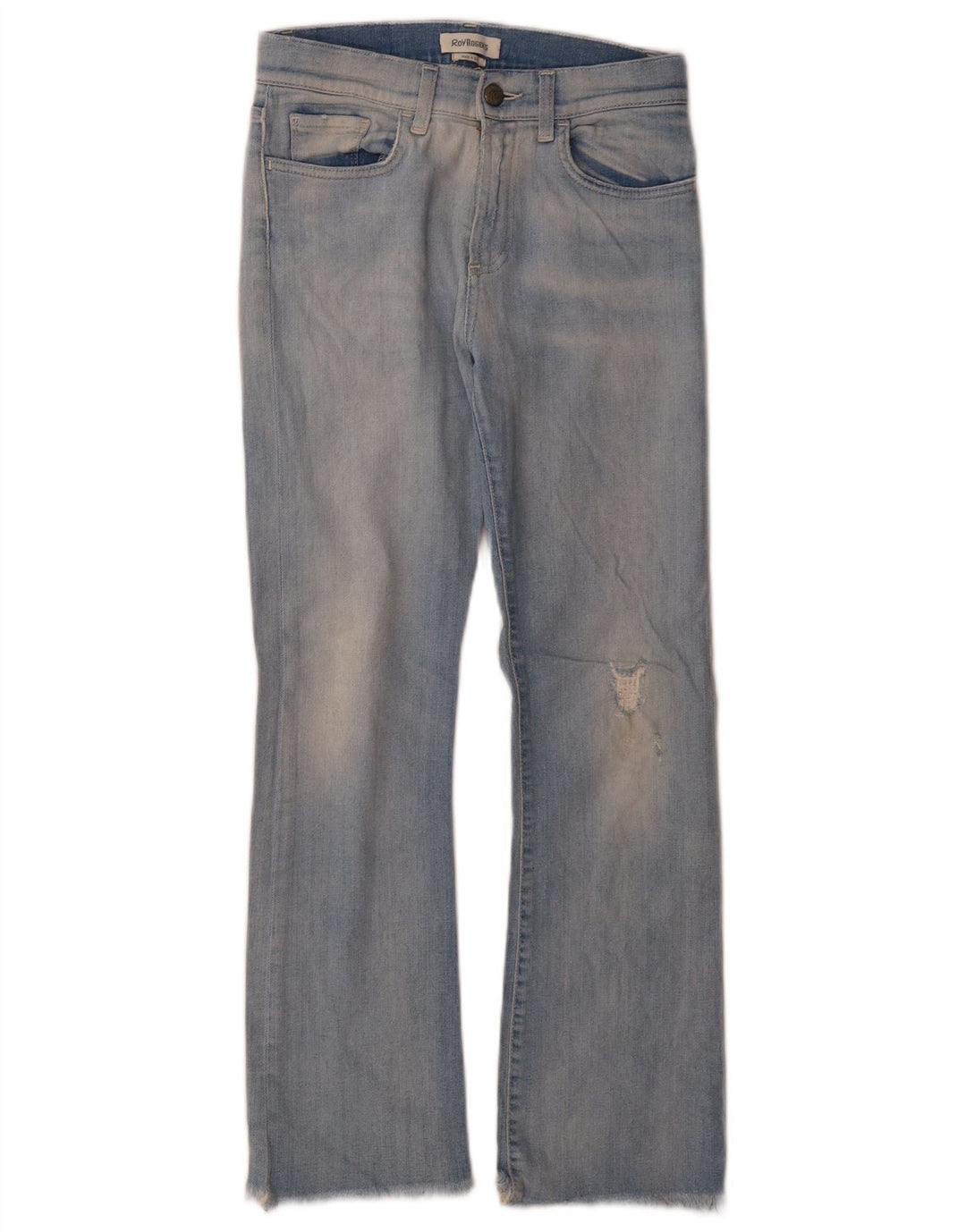 Roy Rogers Jean bootcut vieilli pour femme W25 L28 en coton bleu