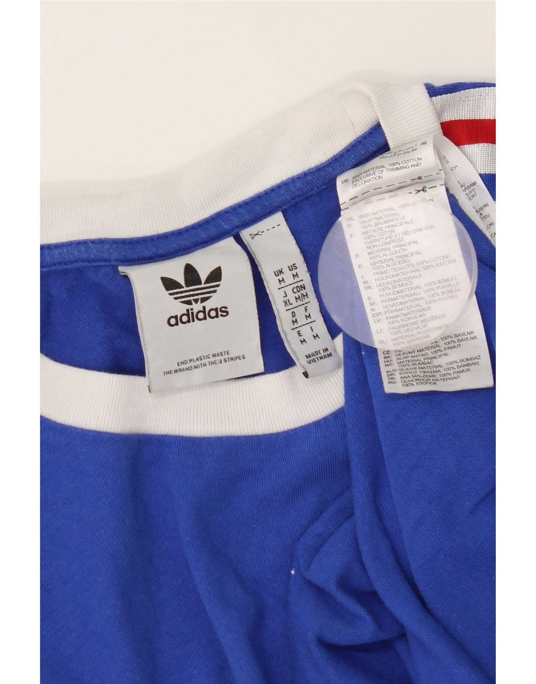 Adidas T-Shirt Homme Top Bleu Moyen Coton