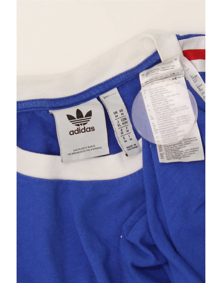 Adidas T-Shirt Homme Top Bleu Moyen Coton