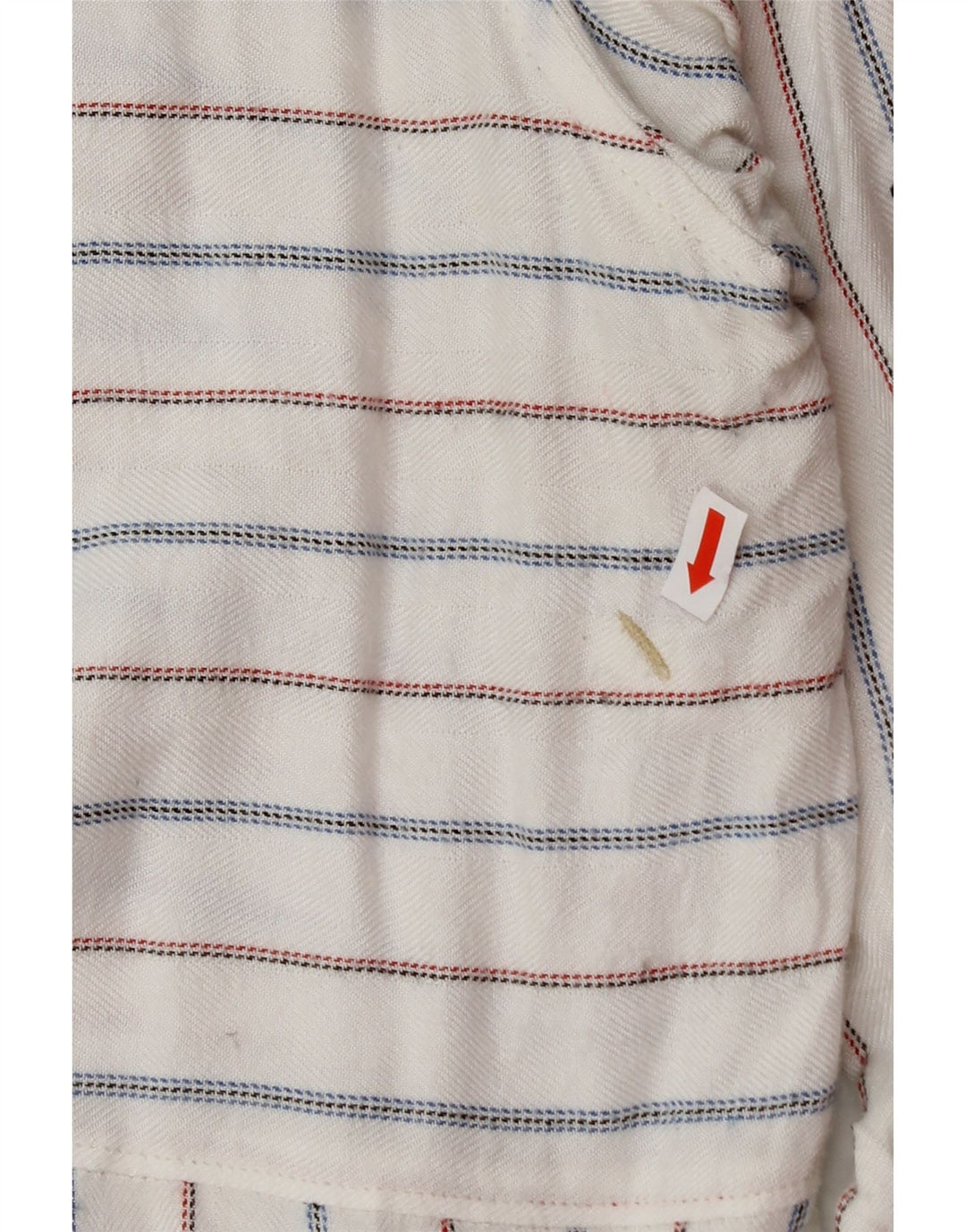 SUPERDRY Womens Shirt UK 16 Large White Striped Viscose Vintage Superdry and Second-Hand Superdry from Messina Hembry 